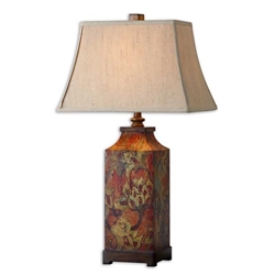 Colorful Flowers Table Lamp 