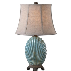 Seashell Blue Buffet Lamp 