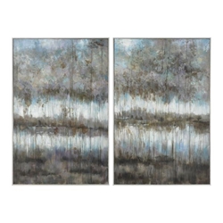 Gray Reflections Landscape Art Set of 2 