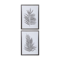 Silver Ferns Framed Prints Set of 2 
