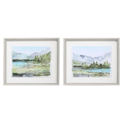 Plein Air Reservoir Watercolor Prints Set of 2 