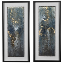 Glimmering Agate Abstract Prints Set of 2 