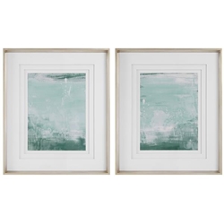 Coastal Patina Modern Framed Prints Set of 2 