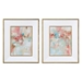 A Touch Of Blush And Rosewood Fences Art Set of 2 - UTT2762