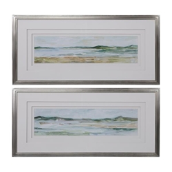 Panoramic Seascape Framed Prints Set of 2 