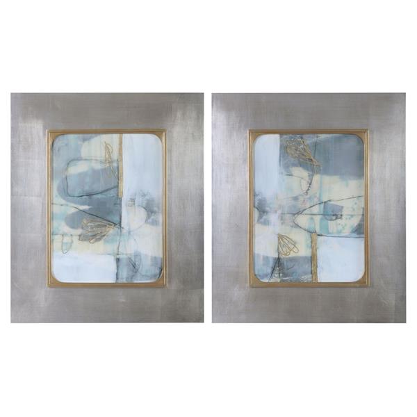 Gilded Whimsy Abstract Prints Set of 2 