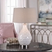 Camellia Glossed White Table Lamp - UTT2988