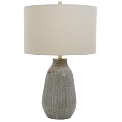 Monacan Gray Textured Table Lamp 