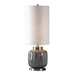 Zahlia Aged Gray Ceramic Lamp - UTT3139