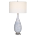 Clariot Ribbed Blue Table Lamp - UTT3194