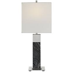 Pilaster Black Marble Table Lamp 